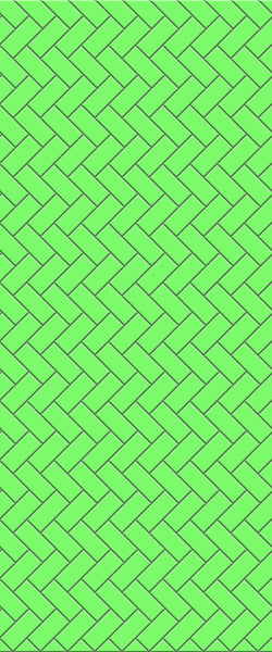 Green Diagonal Herringbone Tile Acrylic Shower Wall Panel 2440mm x 1220mm (3mm Thick) - CladdTech