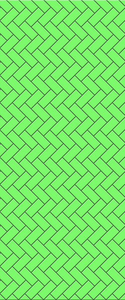Green Diagonal Herringbone Tile Acrylic Shower Wall Panel 2440mm x 1220mm (3mm Thick) - CladdTech