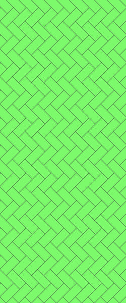 Green Diagonal Herringbone Tile Acrylic Shower Wall Panel 2440mm x 1220mm (3mm Thick) - CladdTech
