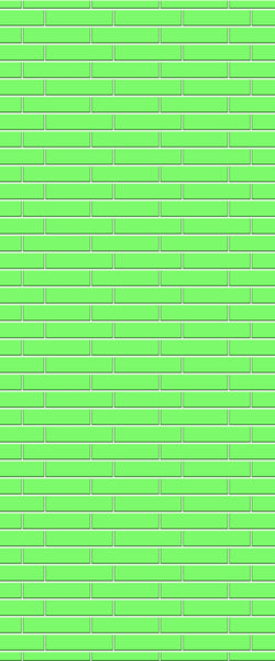 Green Brickslips Tile Acrylic Shower Wall Panel 2440mm x 1220mm (3mm Thick) - CladdTech