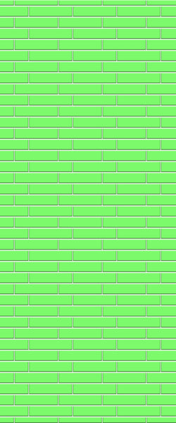 Green Brickslips Tile Acrylic Shower Wall Panel 2440mm x 1220mm (3mm Thick) - CladdTech