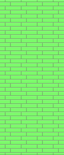 Green Brickslips Tile Acrylic Shower Wall Panel 2440mm x 1220mm (3mm Thick) - CladdTech