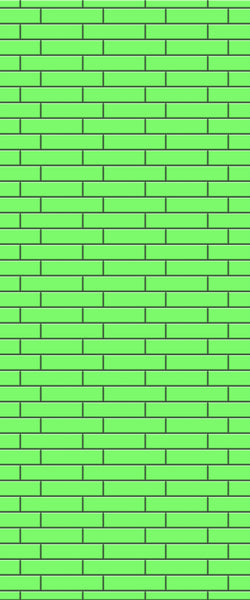 Green Brickslips Tile Acrylic Shower Wall Panel 2440mm x 1220mm (3mm Thick) - CladdTech