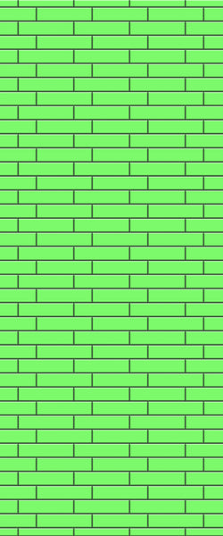 Green Brickslips Tile Acrylic Shower Wall Panel 2440mm x 1220mm (3mm Thick) - CladdTech