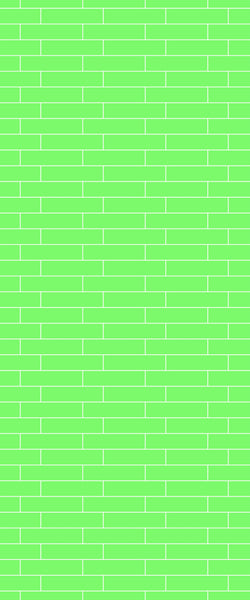 Green Brickslips Tile Acrylic Shower Wall Panel 2440mm x 1220mm (3mm Thick) - CladdTech