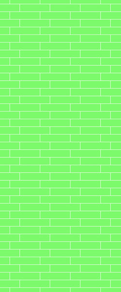 Green Brickslips Tile Acrylic Shower Wall Panel 2440mm x 1220mm (3mm Thick) - CladdTech