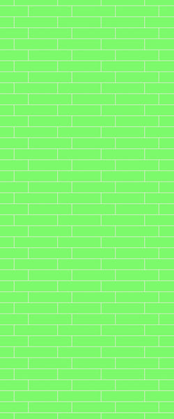 Green Brickslips Tile Acrylic Shower Wall Panel 2440mm x 1220mm (3mm Thick) - CladdTech