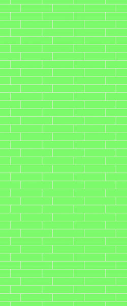 Green Brickslips Tile Acrylic Shower Wall Panel 2440mm x 1220mm (3mm Thick) - CladdTech