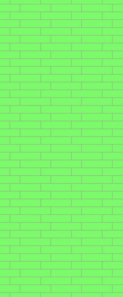 Green Brickslips Tile Acrylic Shower Wall Panel 2440mm x 1220mm (3mm Thick) - CladdTech