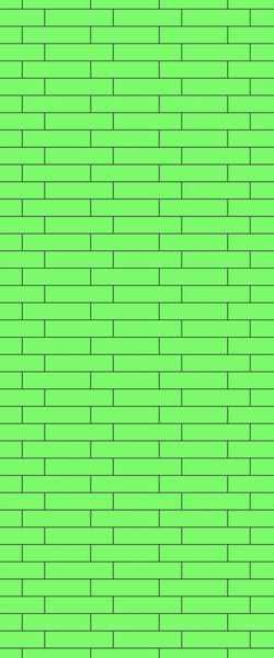 Green Brickslips Tile Acrylic Shower Wall Panel 2440mm x 1220mm (3mm Thick) - CladdTech