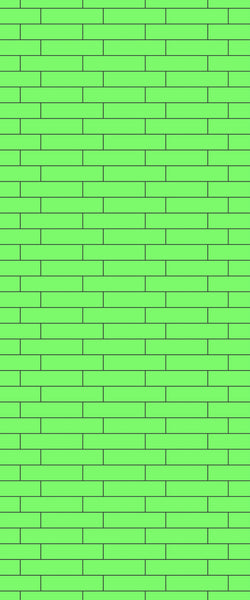 Green Brickslips Tile Acrylic Shower Wall Panel 2440mm x 1220mm (3mm Thick) - CladdTech