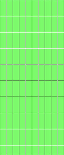 Green Vertical Block Tile Acrylic Shower Wall Panel 2440mm x 1220mm (3mm Thick) - CladdTech