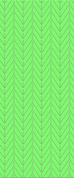 Green Chevron Tile Acrylic Shower Wall Panel 2440mm x 1220mm (3mm Thick) - CladdTech