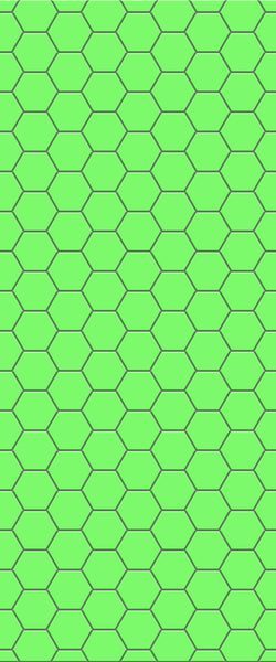 Green Hexagon Tile Acrylic Shower Wall Panel 2440mm x 1220mm (3mm Thick) - CladdTech