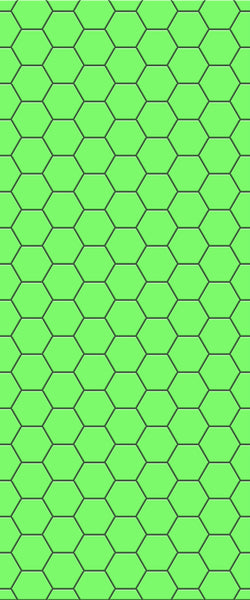 Green Hexagon Tile Acrylic Shower Wall Panel 2440mm x 1220mm (3mm Thick) - CladdTech