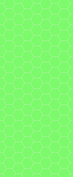 Green Hexagon Tile Acrylic Shower Wall Panel 2440mm x 1220mm (3mm Thick) - CladdTech