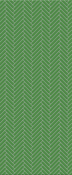 Green Single Herringbone Tile Acrylic Shower Wall Panel 2440mm x 1220mm (3mm Thick) - CladdTech