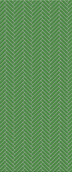 Green Single Herringbone Tile Acrylic Shower Wall Panel 2440mm x 1220mm (3mm Thick) - CladdTech