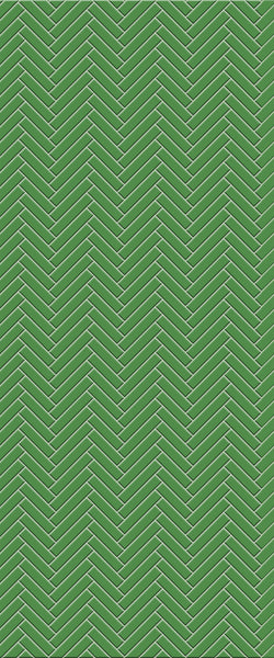 Green Single Herringbone Tile Acrylic Shower Wall Panel 2440mm x 1220mm (3mm Thick) - CladdTech