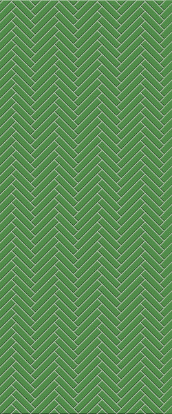 Green Single Herringbone Tile Acrylic Shower Wall Panel 2440mm x 1220mm (3mm Thick) - CladdTech