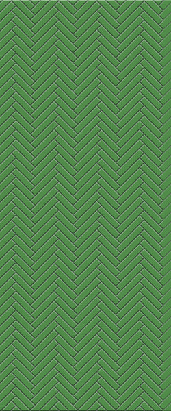 Green Single Herringbone Tile Acrylic Shower Wall Panel 2440mm x 1220mm (3mm Thick) - CladdTech