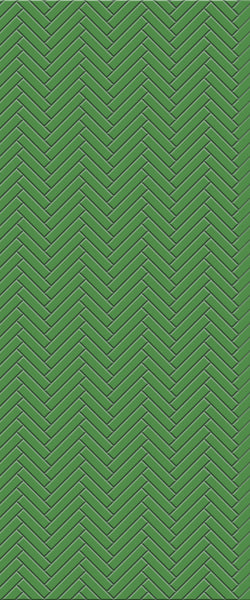 Green Single Herringbone Tile Acrylic Shower Wall Panel 2440mm x 1220mm (3mm Thick) - CladdTech