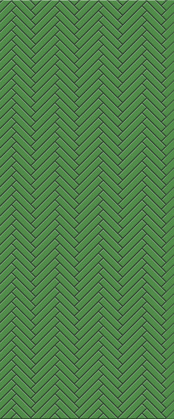Green Single Herringbone Tile Acrylic Shower Wall Panel 2440mm x 1220mm (3mm Thick) - CladdTech