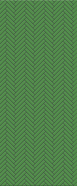 Green Single Herringbone Tile Acrylic Shower Wall Panel 2440mm x 1220mm (3mm Thick) - CladdTech