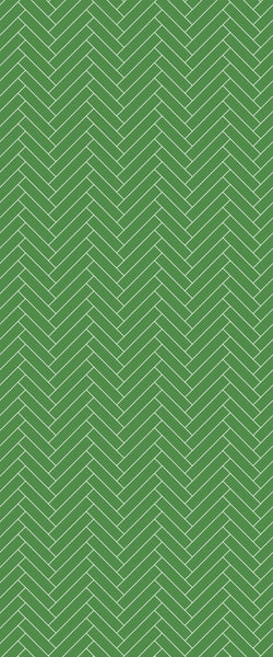 Green Single Herringbone Tile Acrylic Shower Wall Panel 2440mm x 1220mm (3mm Thick) - CladdTech