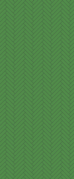 Green Single Herringbone Tile Acrylic Shower Wall Panel 2440mm x 1220mm (3mm Thick) - CladdTech