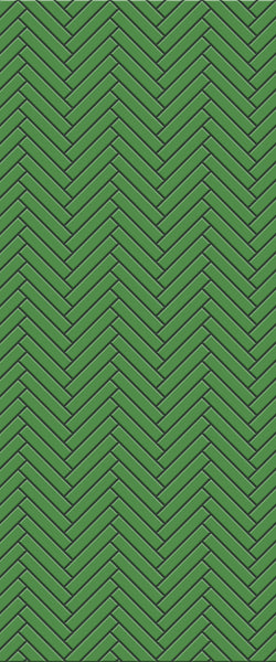 Green Double Herringbone Tile Acrylic Shower Wall Panel 2440mm x 1220mm (3mm Thick)