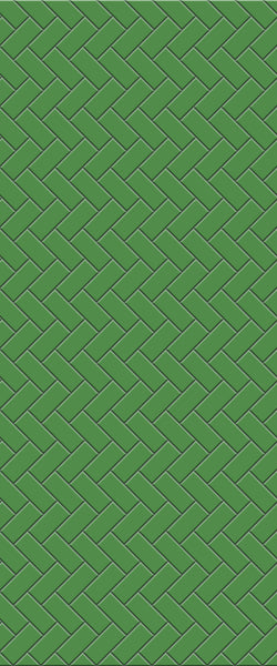 Green Diagonal Herringbone Tile Acrylic Shower Wall Panel 2440mm x 1220mm (3mm Thick) - CladdTech