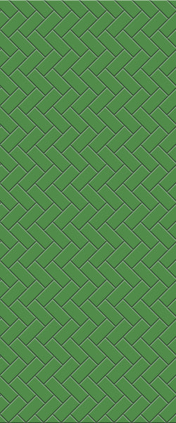 Green Diagonal Herringbone Tile Acrylic Shower Wall Panel 2440mm x 1220mm (3mm Thick) - CladdTech
