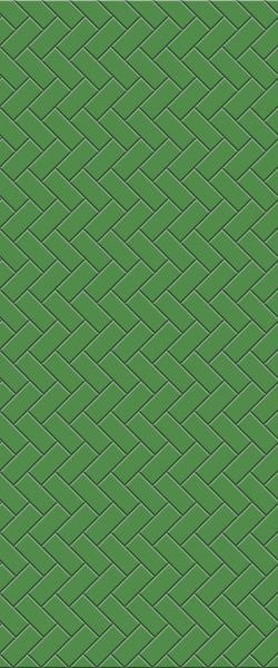 Green Diagonal Herringbone Tile Acrylic Shower Wall Panel 2440mm x 1220mm (3mm Thick) - CladdTech