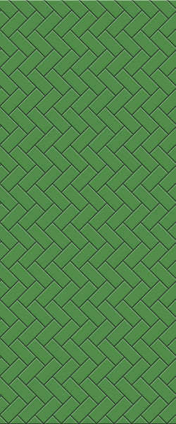 Green Diagonal Herringbone Tile Acrylic Shower Wall Panel 2440mm x 1220mm (3mm Thick) - CladdTech