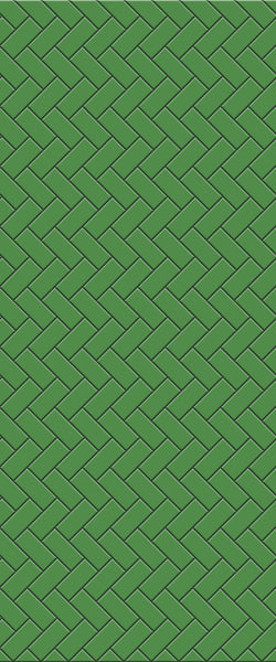 Green Diagonal Herringbone Tile Acrylic Shower Wall Panel 2440mm x 1220mm (3mm Thick) - CladdTech