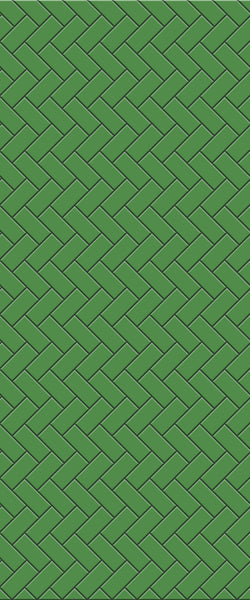 Green Diagonal Herringbone Tile Acrylic Shower Wall Panel 2440mm x 1220mm (3mm Thick) - CladdTech