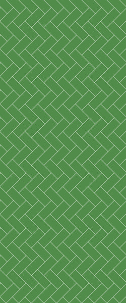 Green Diagonal Herringbone Tile Acrylic Shower Wall Panel 2440mm x 1220mm (3mm Thick) - CladdTech