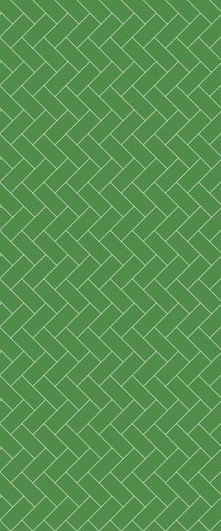 Green Diagonal Herringbone Tile Acrylic Shower Wall Panel 2440mm x 1220mm (3mm Thick) - CladdTech