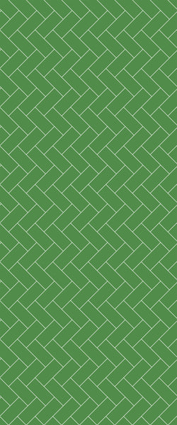 Green Diagonal Herringbone Tile Acrylic Shower Wall Panel 2440mm x 1220mm (3mm Thick) - CladdTech