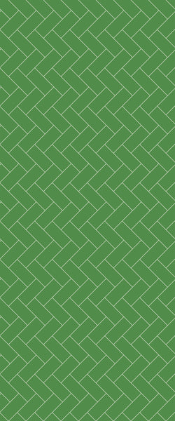 Green Diagonal Herringbone Tile Acrylic Shower Wall Panel 2440mm x 1220mm (3mm Thick) - CladdTech