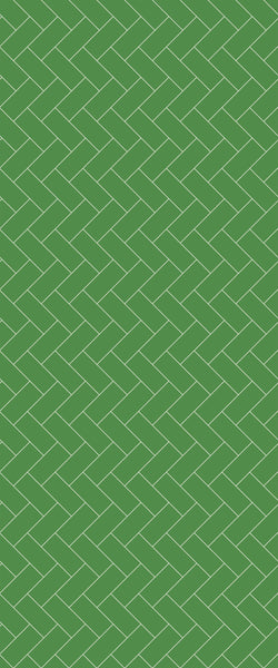 Green Diagonal Herringbone Tile Acrylic Shower Wall Panel 2440mm x 1220mm (3mm Thick) - CladdTech