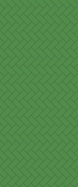 Green Diagonal Herringbone Tile Acrylic Shower Wall Panel 2440mm x 1220mm (3mm Thick) - CladdTech