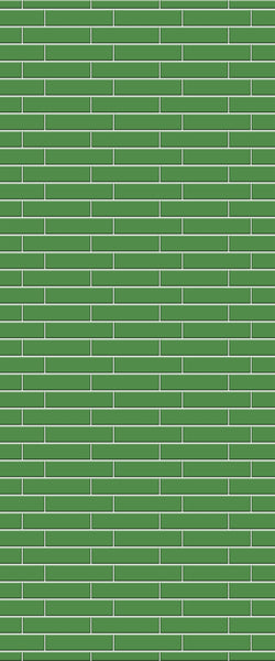 Green Brickslips Tile Acrylic Shower Wall Panel 2440mm x 1220mm (3mm Thick) - CladdTech