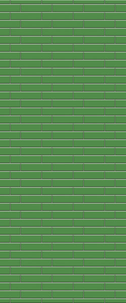 Green Brickslips Tile Acrylic Shower Wall Panel 2440mm x 1220mm (3mm Thick) - CladdTech