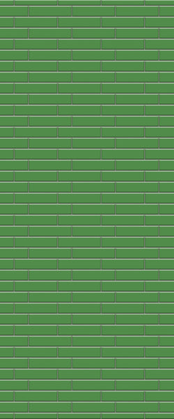 Green Brickslips Tile Acrylic Shower Wall Panel 2440mm x 1220mm (3mm Thick) - CladdTech