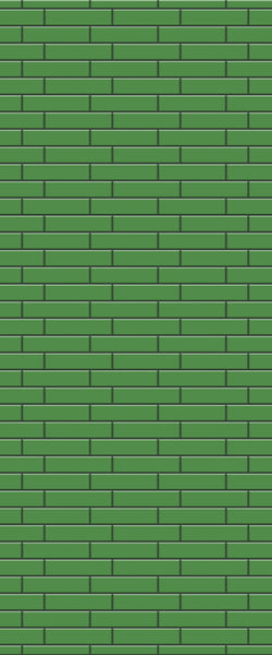Green Brickslips Tile Acrylic Shower Wall Panel 2440mm x 1220mm (3mm Thick) - CladdTech