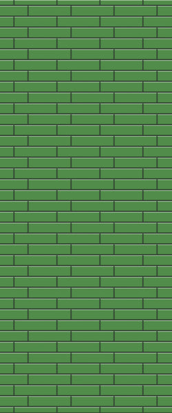 Green Brickslips Tile Acrylic Shower Wall Panel 2440mm x 1220mm (3mm Thick) - CladdTech