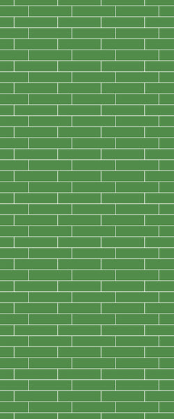 Green Brickslips Tile Acrylic Shower Wall Panel 2440mm x 1220mm (3mm Thick) - CladdTech