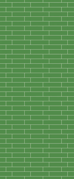 Green Brickslips Tile Acrylic Shower Wall Panel 2440mm x 1220mm (3mm Thick) - CladdTech